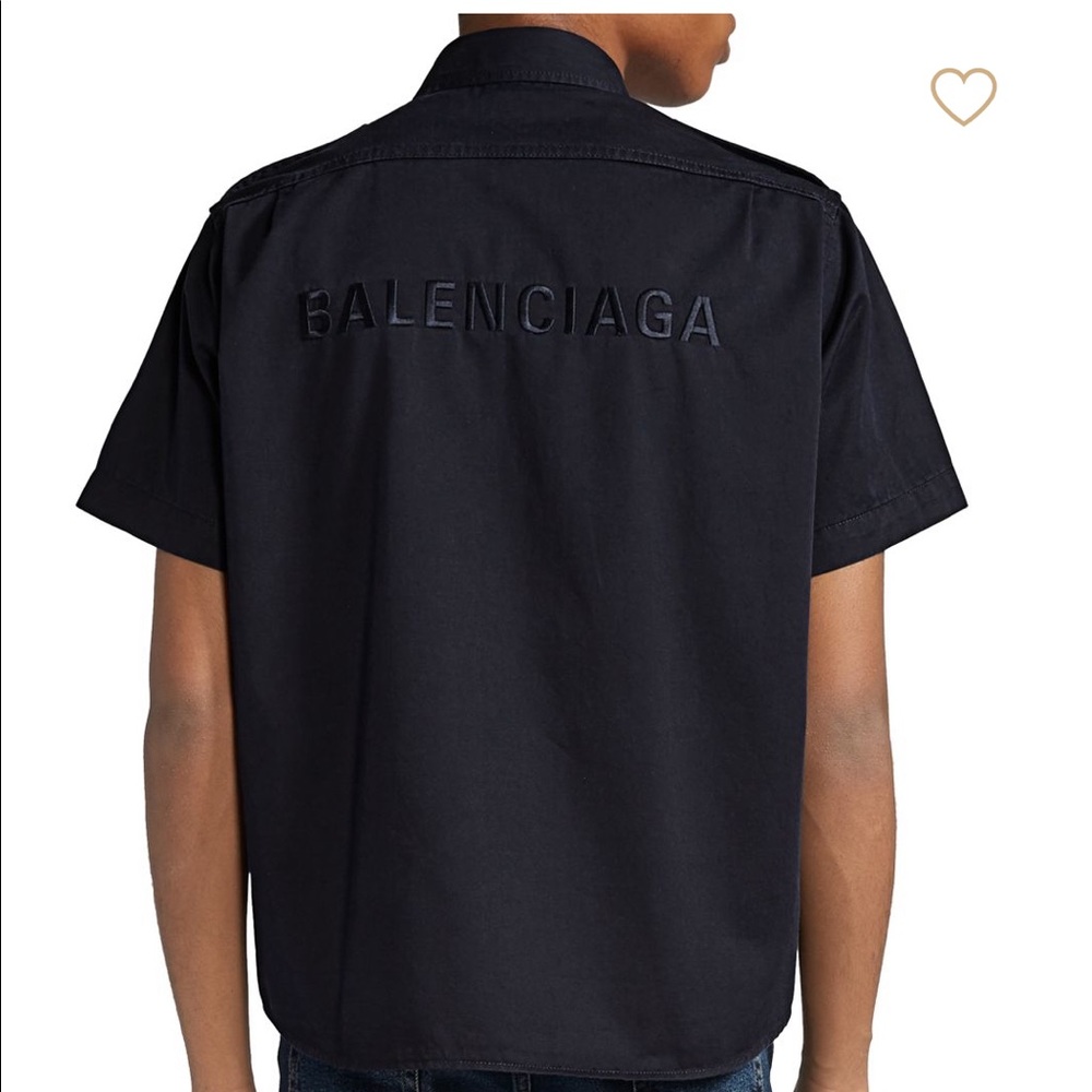 Balenciaga navy army shirt
